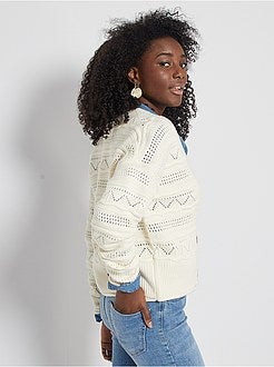 Casaco em malha perfurada - Kiabi