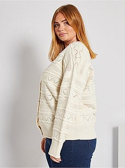 Casaco em malha perfurada - Kiabi