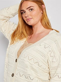 Casaco em malha perfurada - Kiabi