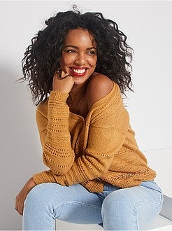 Casaco em malha perfurada - Kiabi