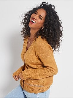 Casaco em malha perfurada - Kiabi