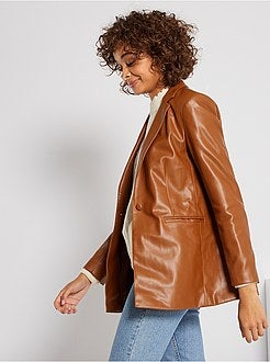 Casaco em pele sintética - Kiabi