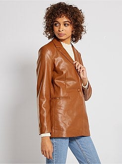 Casaco em pele sintética - Kiabi