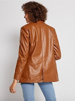 Casaco em pele sintética - Kiabi
