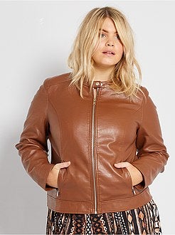 Casaco em pele sintética - Kiabi