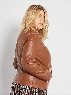 Casaco em pele sintética - Kiabi