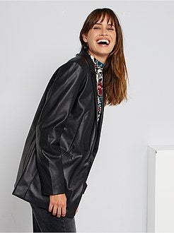 Casaco em pele sintética - Kiabi