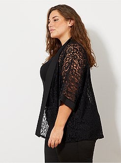 Casaco em renda elástica - Kiabi