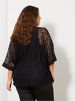 Casaco em renda elástica - Kiabi