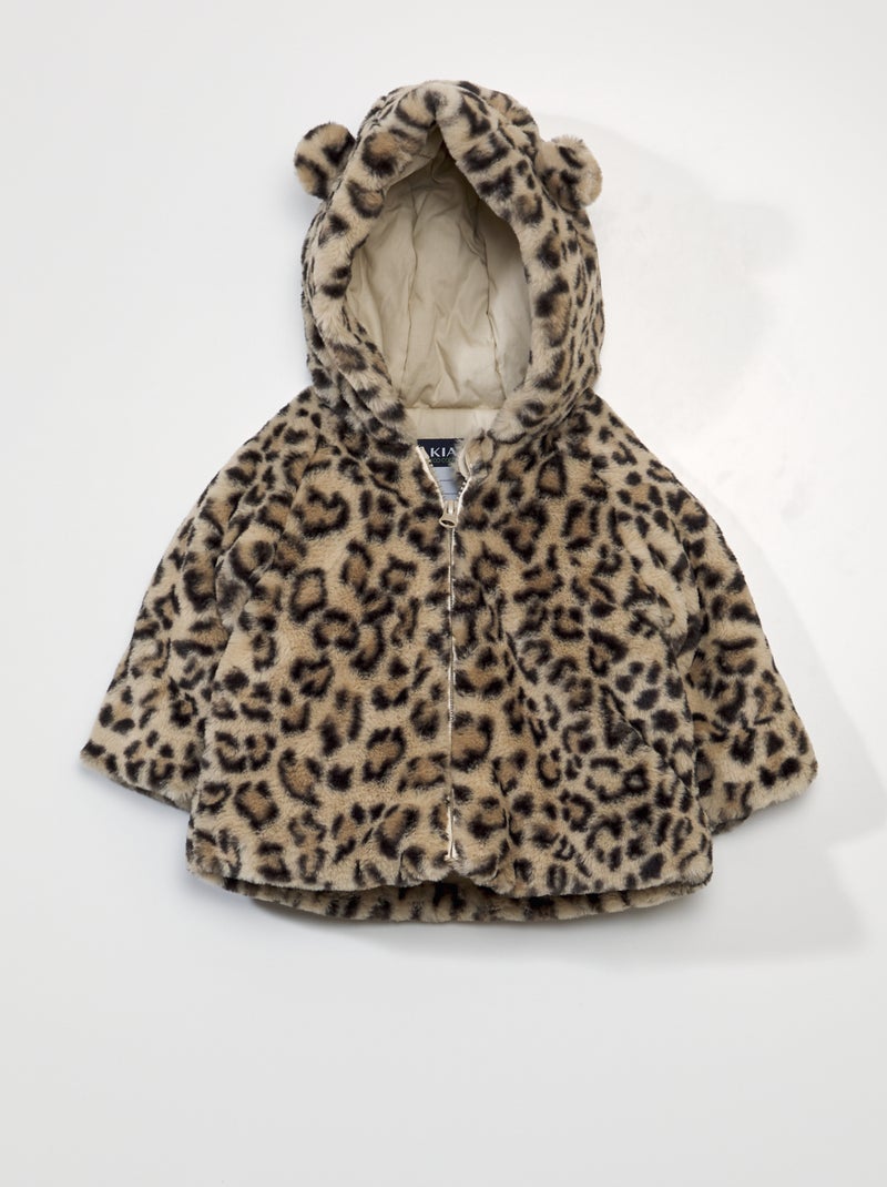 Casaco em tecido suave Leopardo - Kiabi