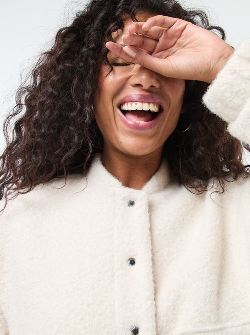 Casaco estilo americano com efeito de pele de carneiro - Kiabi