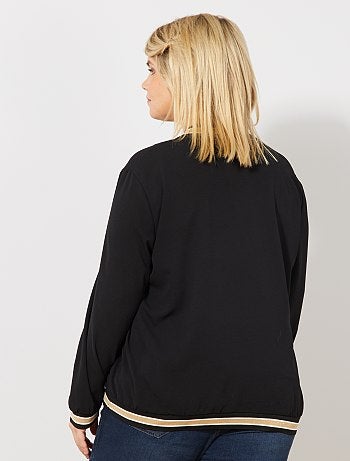 Casaco estilo blusão com detalhe na gola e punhos - Kiabi