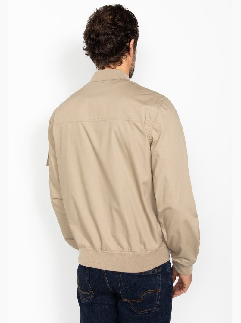 Casaco estilo bomber - Schott Bege - Kiabi