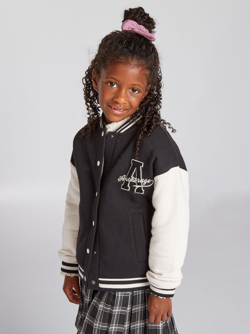 Casaco estilo campus Black - Kiabi