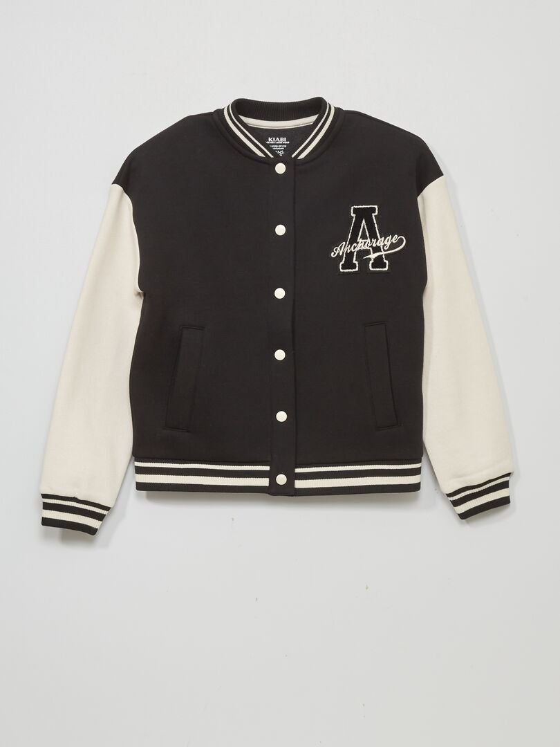 Casaco estilo campus Black - Kiabi