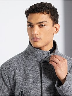 Casaco estilo lã matizado - Kiabi