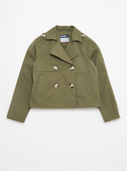 Casaco estilo trench com gola de alfaiate - Kiabi