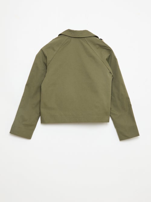 Casaco estilo trench com gola de alfaiate - Kiabi