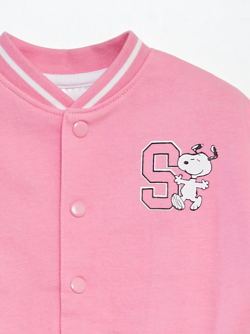 Casaco estilo universidade americana 'Snoopy' ROSA - Kiabi