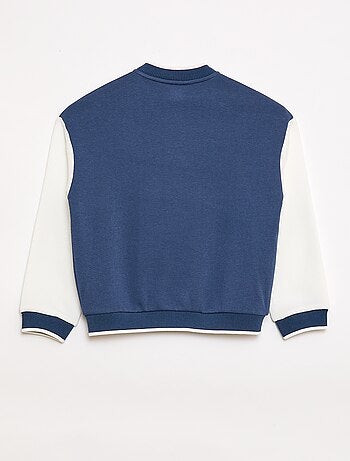 Casaco estilo universitário de mangas compridas