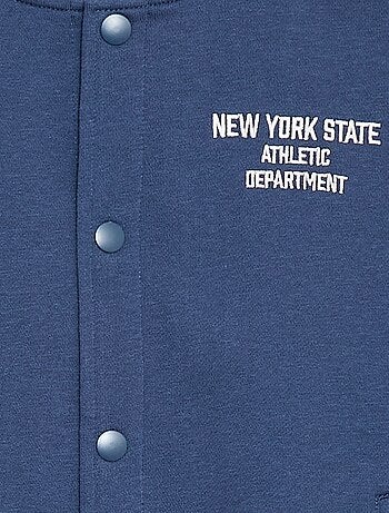 Casaco estilo universitário de mangas compridas