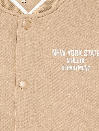 Casaco estilo universitário de mangas compridas