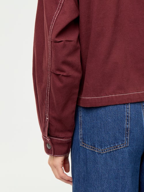 Casaco estilo workwear de ganga com gola de veludo - Kiabi Casaco estilo workwear de ganga com gola de veludo - Kiabi