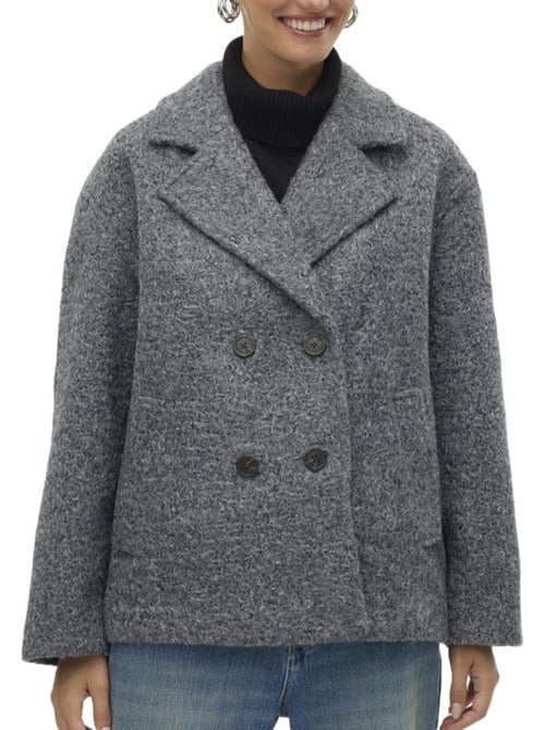 Casaco Feminino Cinzento Vero Moda Elite Bella - Kiabi Casaco Feminino Cinzento Vero Moda Elite Bella - Kiabi