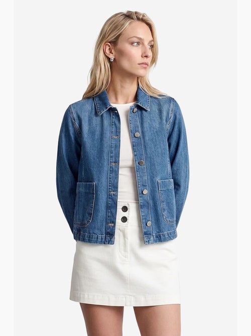Casaco feminino de algodão tencel dilvin - Kiabi Casaco feminino de algodão tencel dilvin - Kiabi