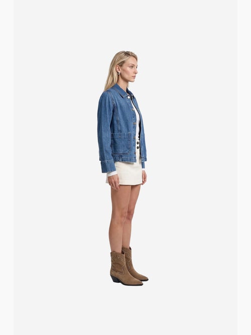 Casaco feminino de algodão tencel dilvin - Kiabi Casaco feminino de algodão tencel dilvin - Kiabi