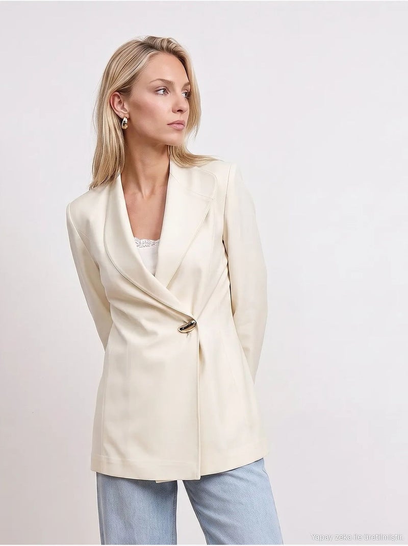 Casaco feminino dilvin Creme - Kiabi