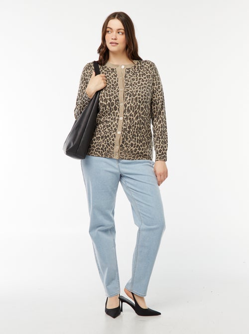 Casaco fino com estampado leopardo - Kiabi