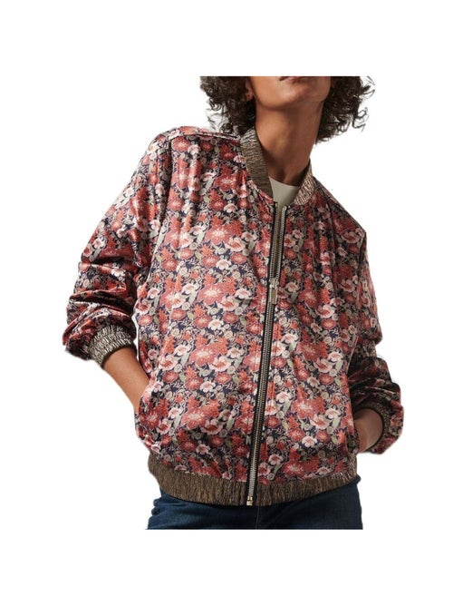 Casaco Floral Vermelho/Preto para Mulher Kaporal PILE - Kiabi Casaco Floral Vermelho/Preto para Mulher Kaporal PILE - Kiabi