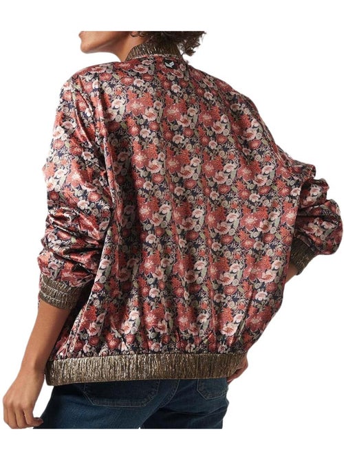 Casaco Floral Vermelho/Preto para Mulher Kaporal PILE - Kiabi Casaco Floral Vermelho/Preto para Mulher Kaporal PILE - Kiabi