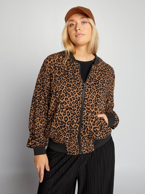 Casaco fluido 'leopardo' 'Only Carmakoma' - Kiabi
