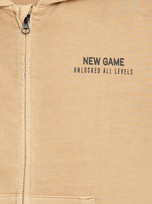 Casaco folgado com capuz e detalhe nas costas em algodão - Kiabi