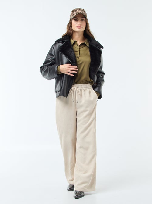 Casaco forrado estilo aviador - Kiabi