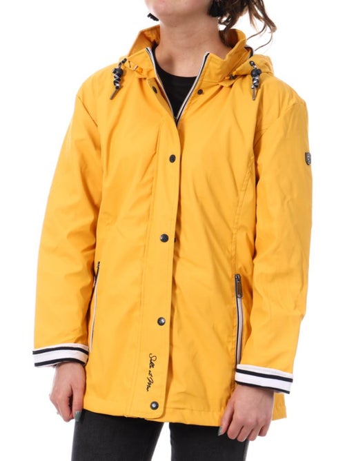 Casaco impermeável amarelo para mulher win's s10/340 - Kiabi