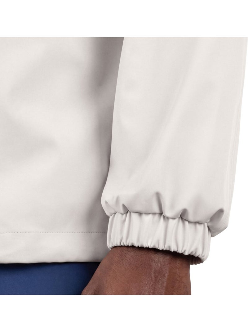 Casaco impermeável com capuz trail running homem Branco Cinza - Kiabi