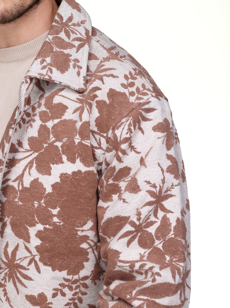 Casaco Jacquard - Frilivin Castanho - Kiabi