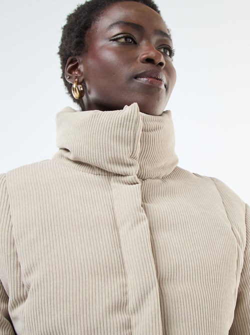 Casaco 'JDY' em material canelado com gola envolvente - Kiabi