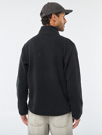 Casaco "JJrebel" em imitação de pele de ovelha com bolso contrastante