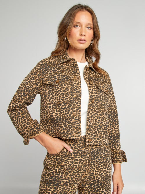 Casaco 'leopardo' de ganga - Kiabi
