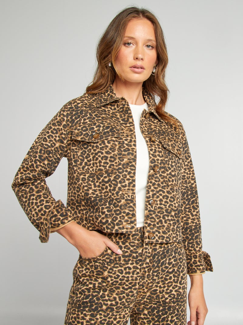 Casaco 'leopardo' de ganga BEGE - Kiabi