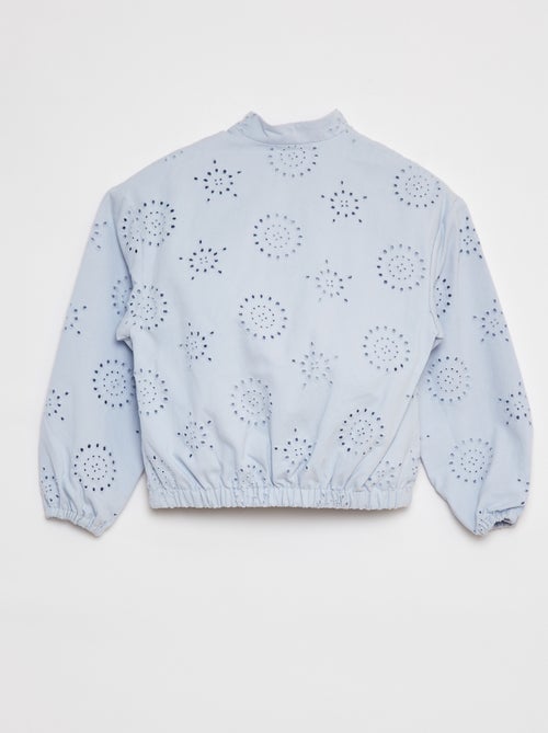 Casaco leve com bordado inglês - Kiabi