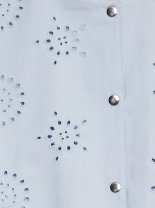 Casaco leve com bordado inglês - Kiabi