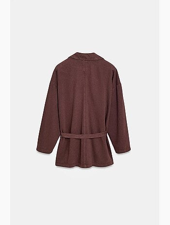 Casaco longo oversized com cinto dilvin