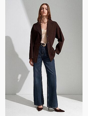 Casaco longo oversized com cinto dilvin