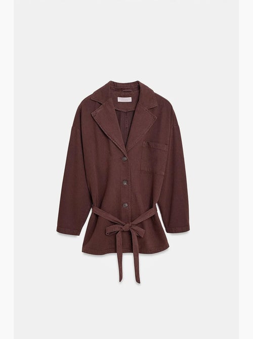Casaco longo oversized com cinto dilvin - Kiabi Casaco longo oversized com cinto dilvin - Kiabi
