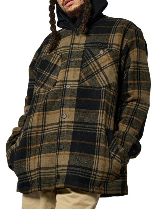 Casaco Masculino Kaporal RYBAU Castanho/Preto - Kiabi Casaco Masculino Kaporal RYBAU Castanho/Preto - Kiabi